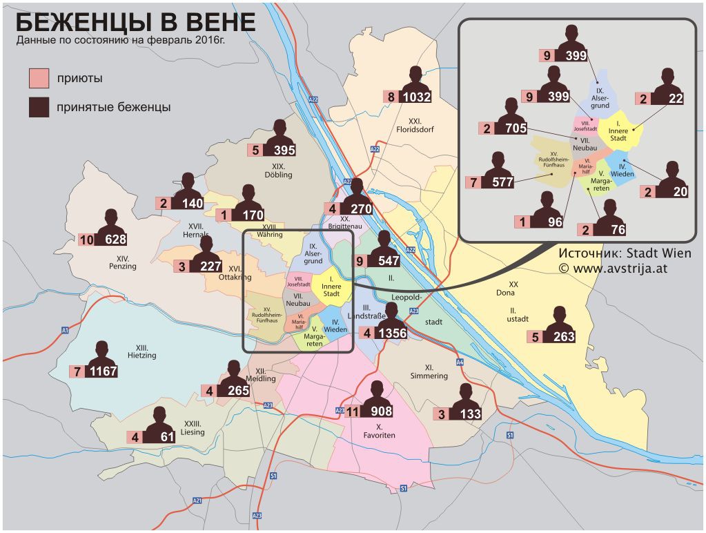 Схема расселения беженцев отражает обеспокоенность венского населения